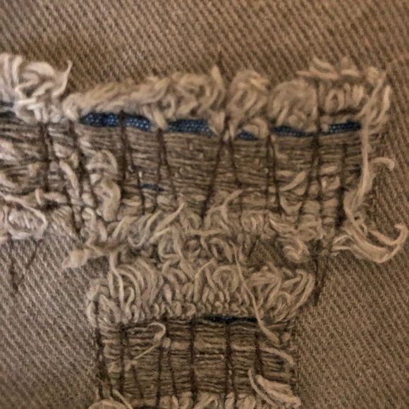 Dolce & Gabbana Army Green Distressed Denim Skirt - Picture 7 of 8